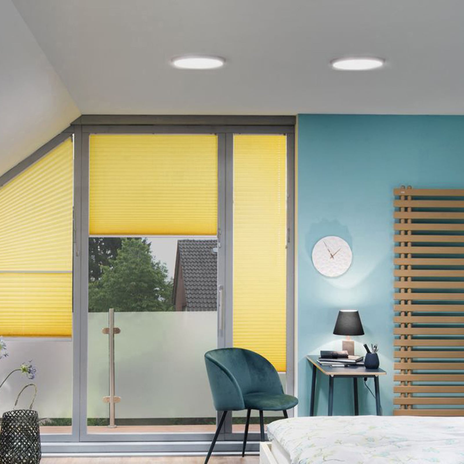 LED-taklampe Atria rund Ø30 cm dimbar hvit matt 22W fra Paulmann nærbilde av LED-lys