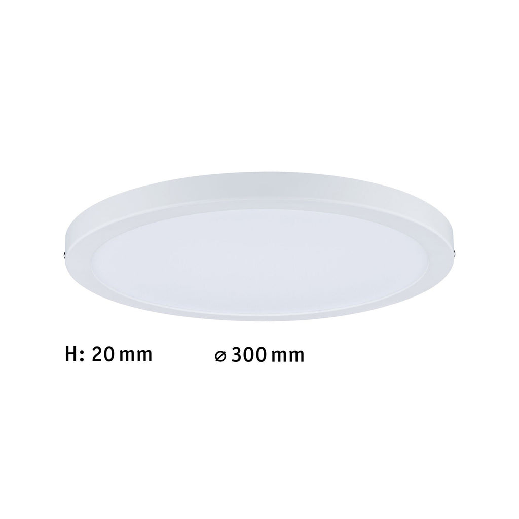 LED-taklampe Atria rund Ø30 cm dimbar hvit matt 22W fra Paulmann lysfordeling