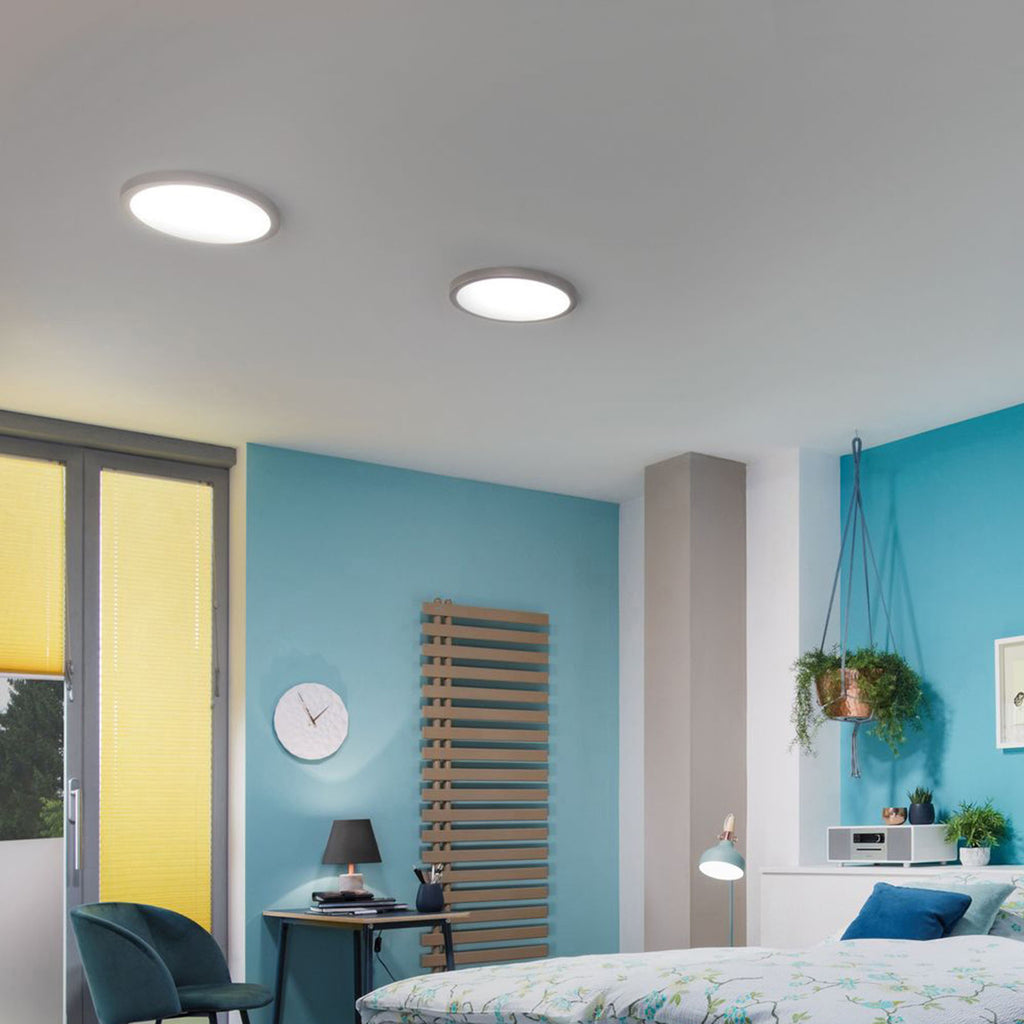 LED-taklampe Atria rund dimbar Ø22 cm hvit matt montert