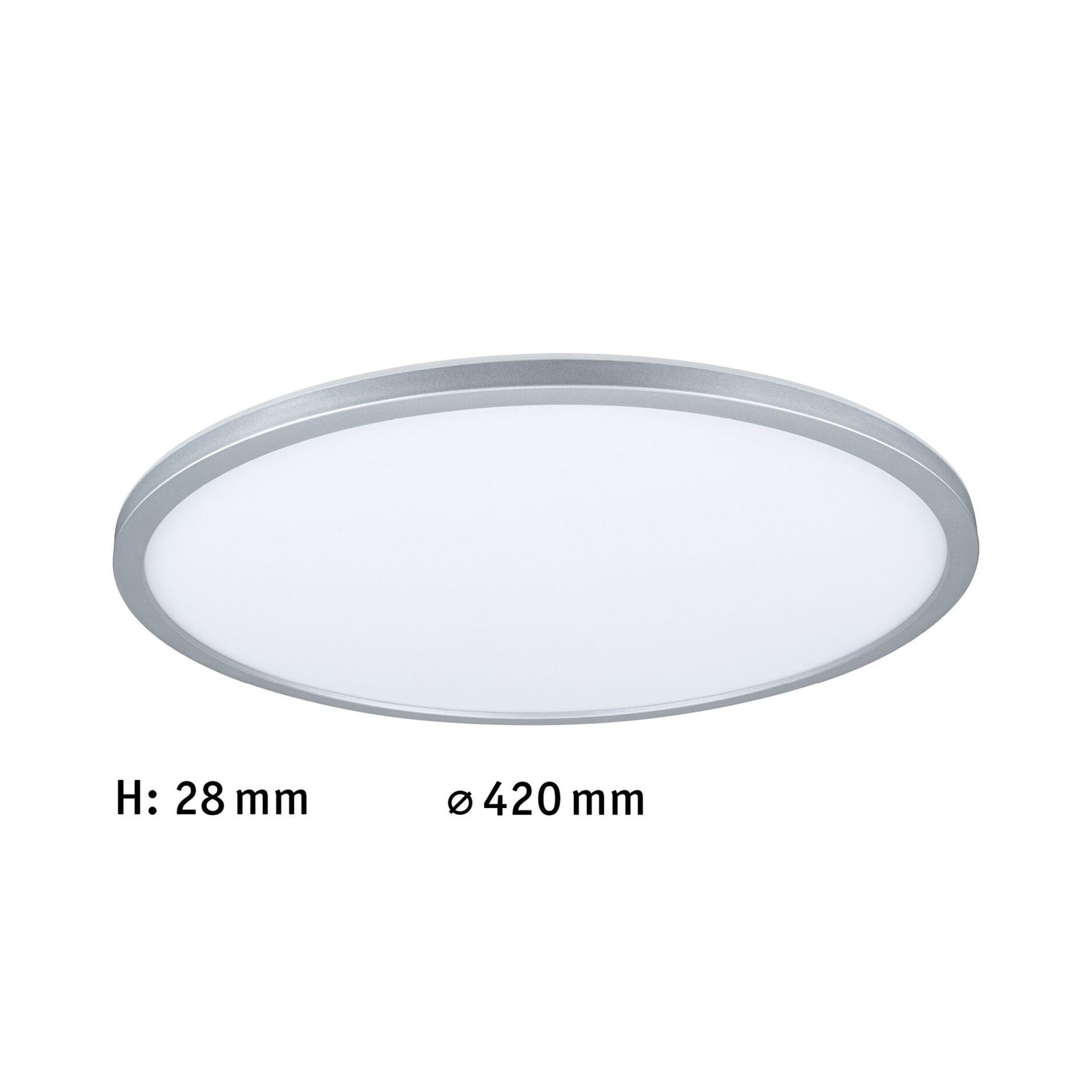 LED taklampe Atria Shine dimbar krom RGBW sideprofil