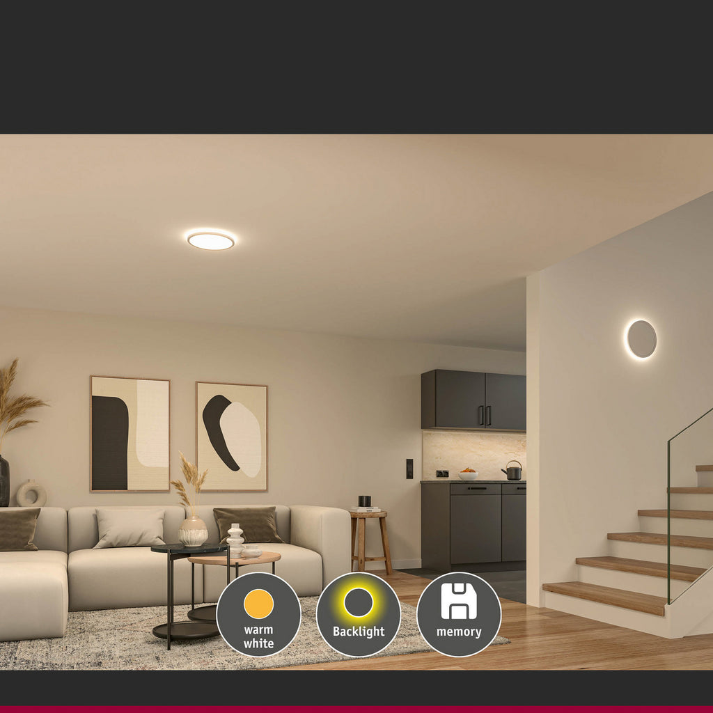 LED taklampe Atria Shine hvit sett fra siden