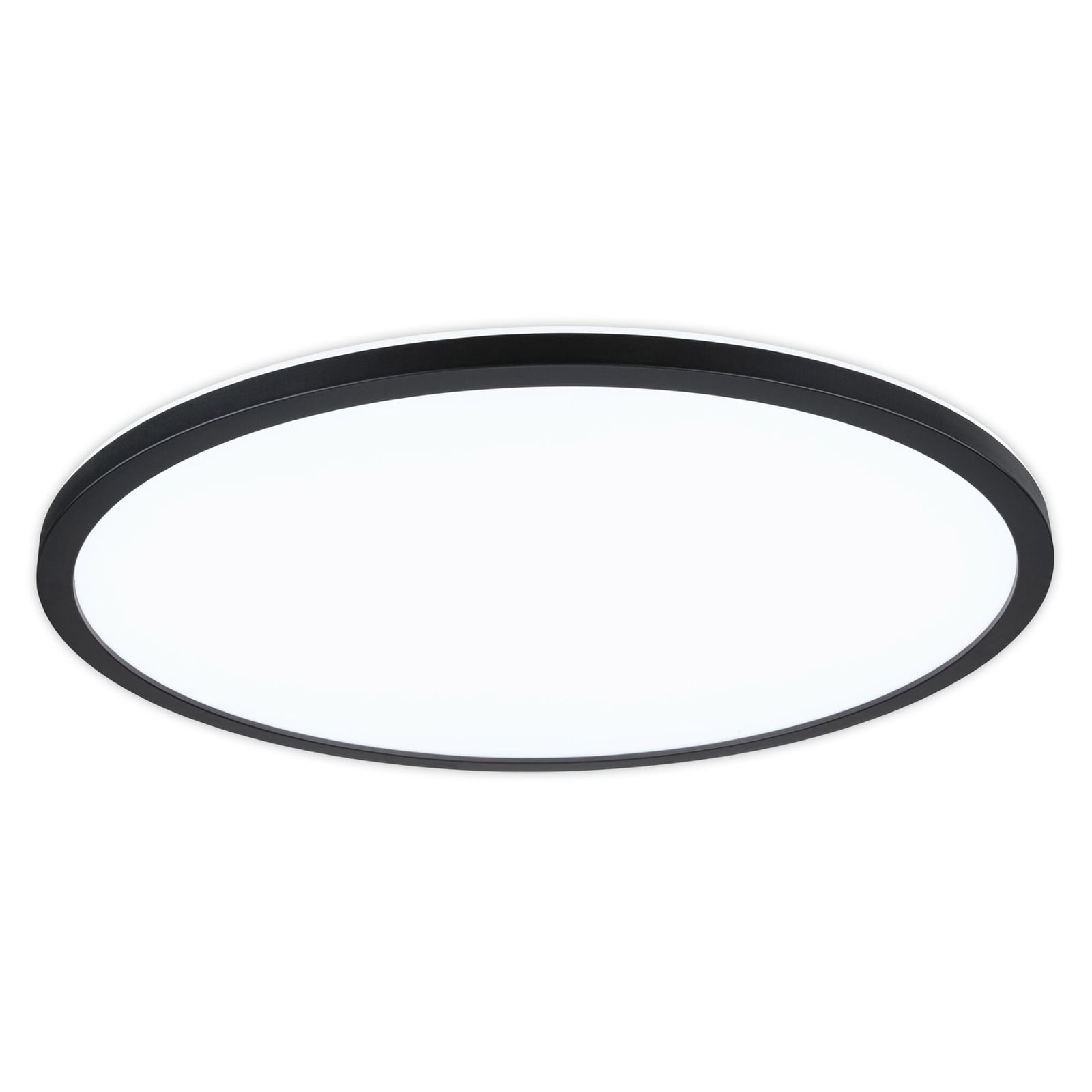 LED taklampe Atria Shine panel dimbar svart Ø42 cm forfra