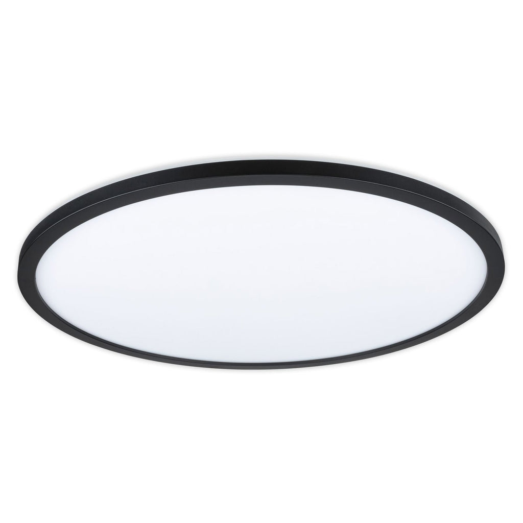 Bakside av LED taklampe Atria Shine panel dimbar svart Ø42 cm