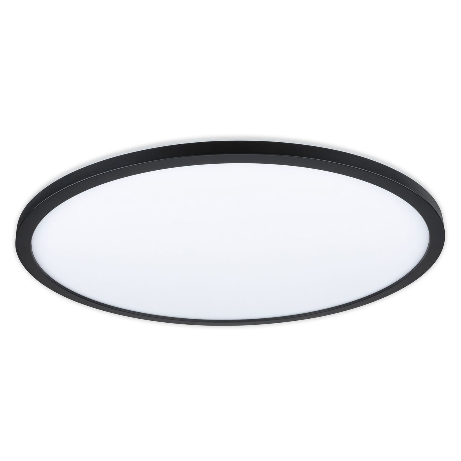 Bakside av LED taklampe Atria Shine panel dimbar svart Ø42 cm