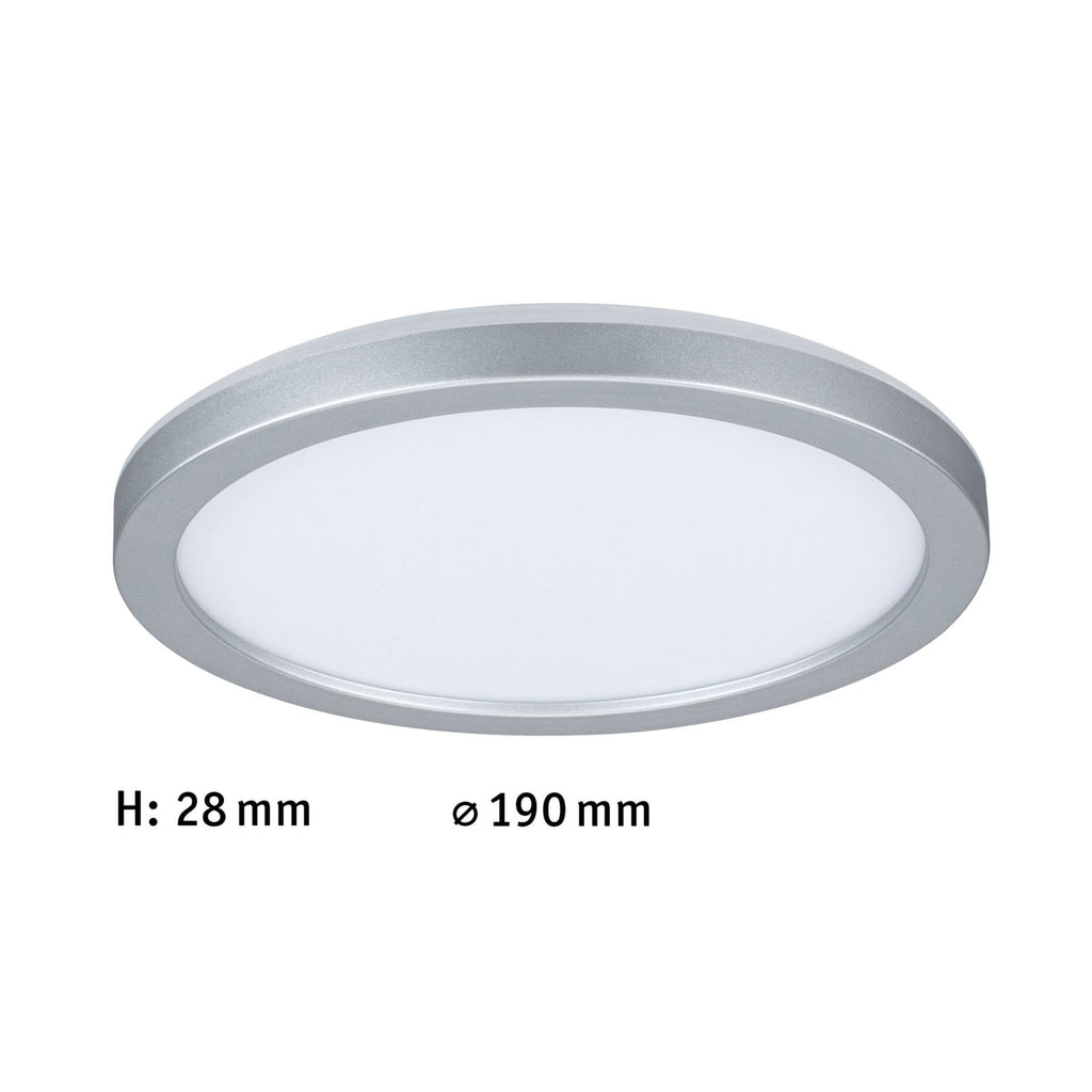LED taklampe Atria Shine panel krom Ø19 cm 11W nøytralhvit detalj