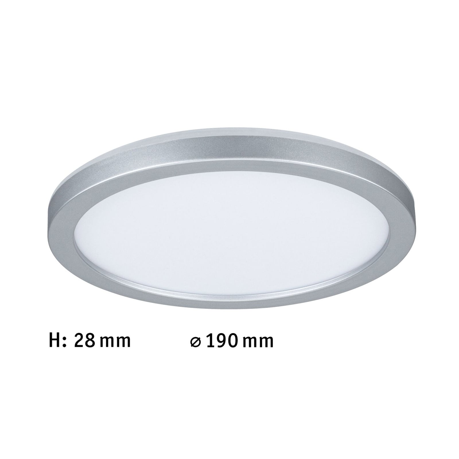 LED taklampe Atria Shine panel krom Ø19 cm 11W nøytralhvit detalj