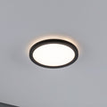 LED taklampe Atria Shine panel svart Ø19 cm varmhvit forfra