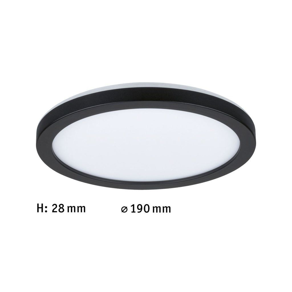 LED taklampe Atria Shine panel svart Ø19 cm varmhvit nærbilde