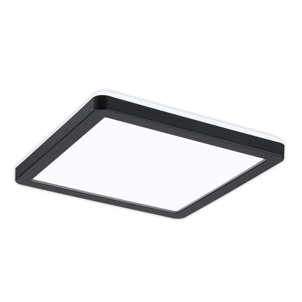 LED taklampe Atria Shine svart 19x19 cm forfra