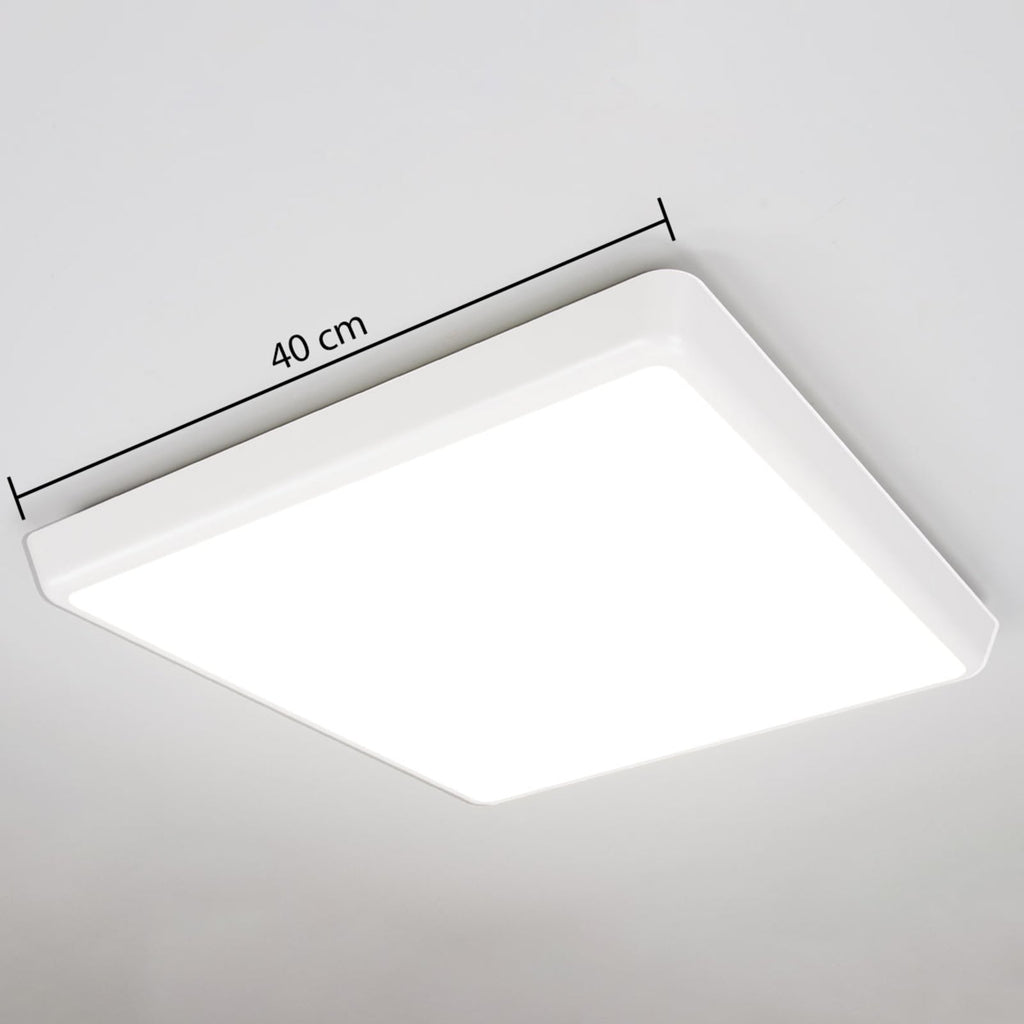 LED taklampe Augustin 40x40 cm hvit IP54 fra siden