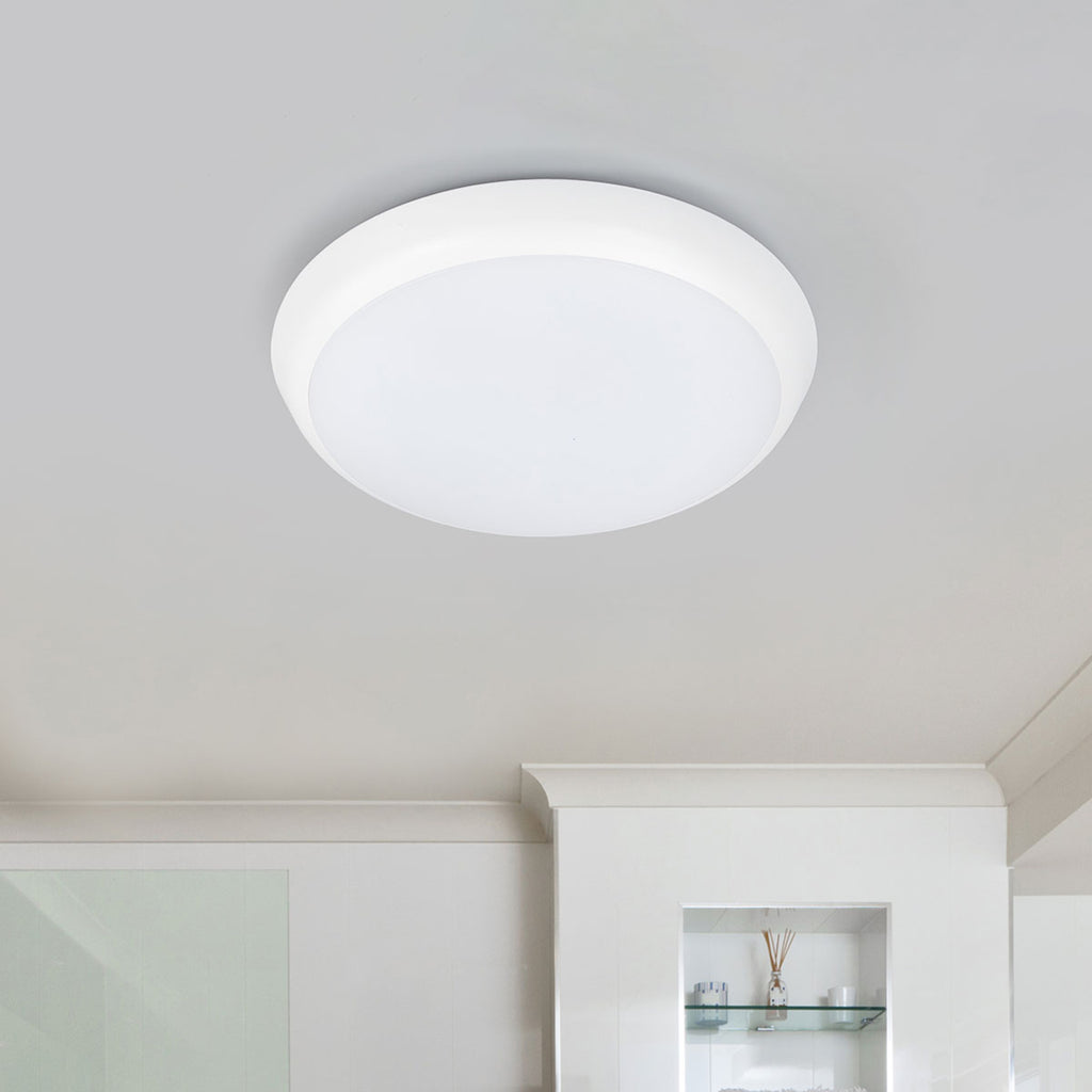 LED taklampe Augustin hvit Ø20 cm 4000K IP54 bakside