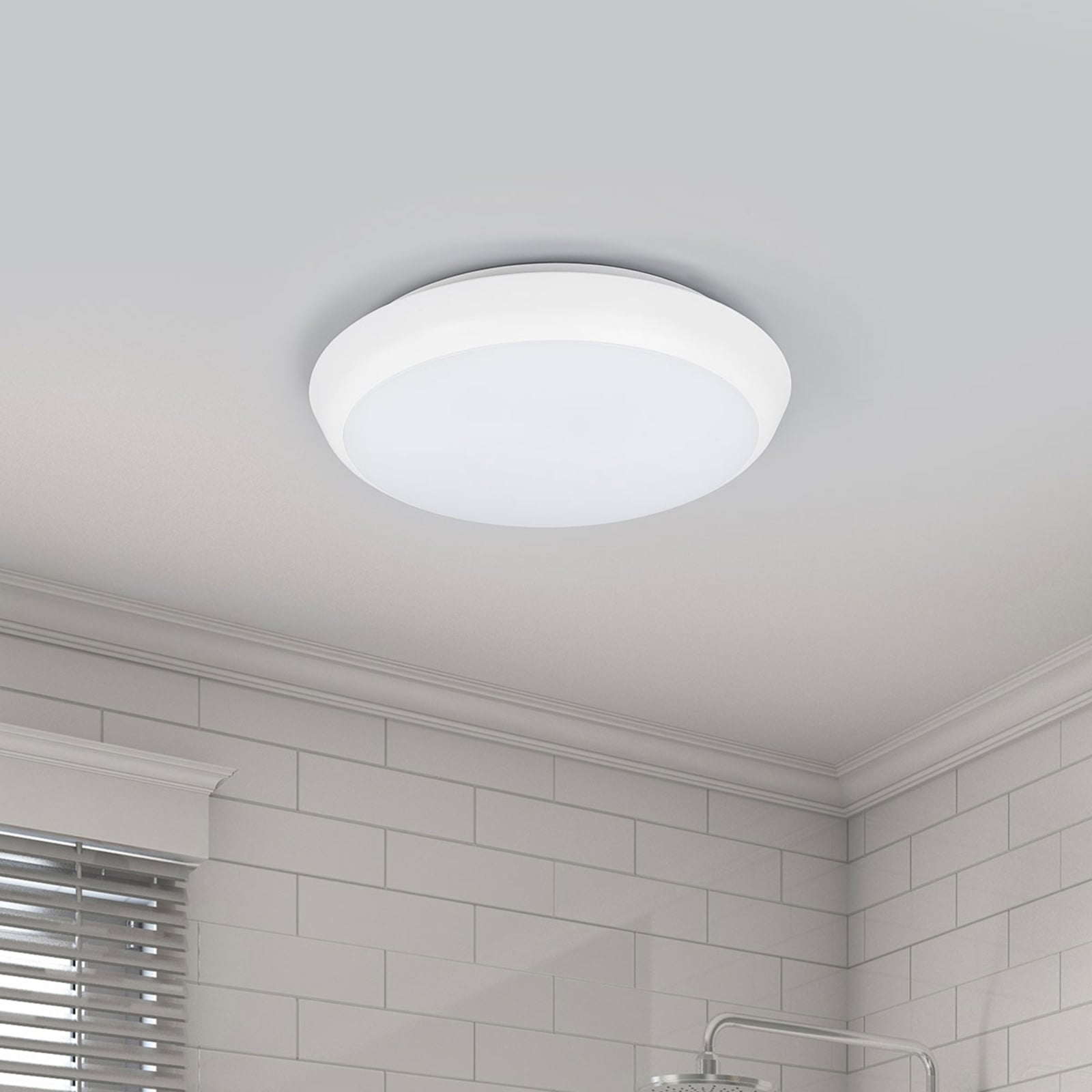 LED taklampe Augustin hvit Ø20 cm 4000K IP54 detalj
