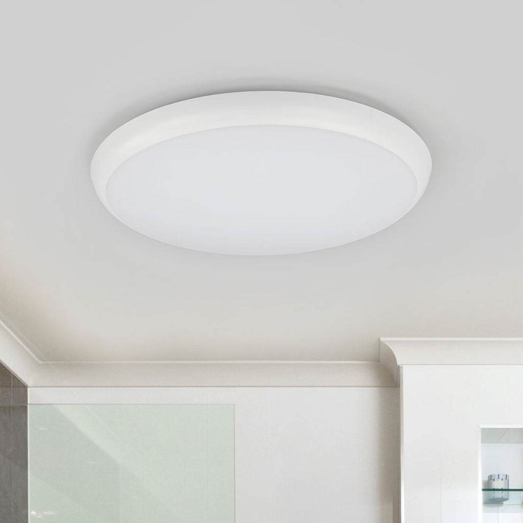 LED taklampe Augustin hvit plast Ø40 cm 4000K IP54 bakside