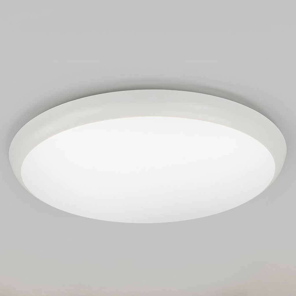 LED taklampe Augustin hvit plast Ø40 cm 4000K IP54 forfra