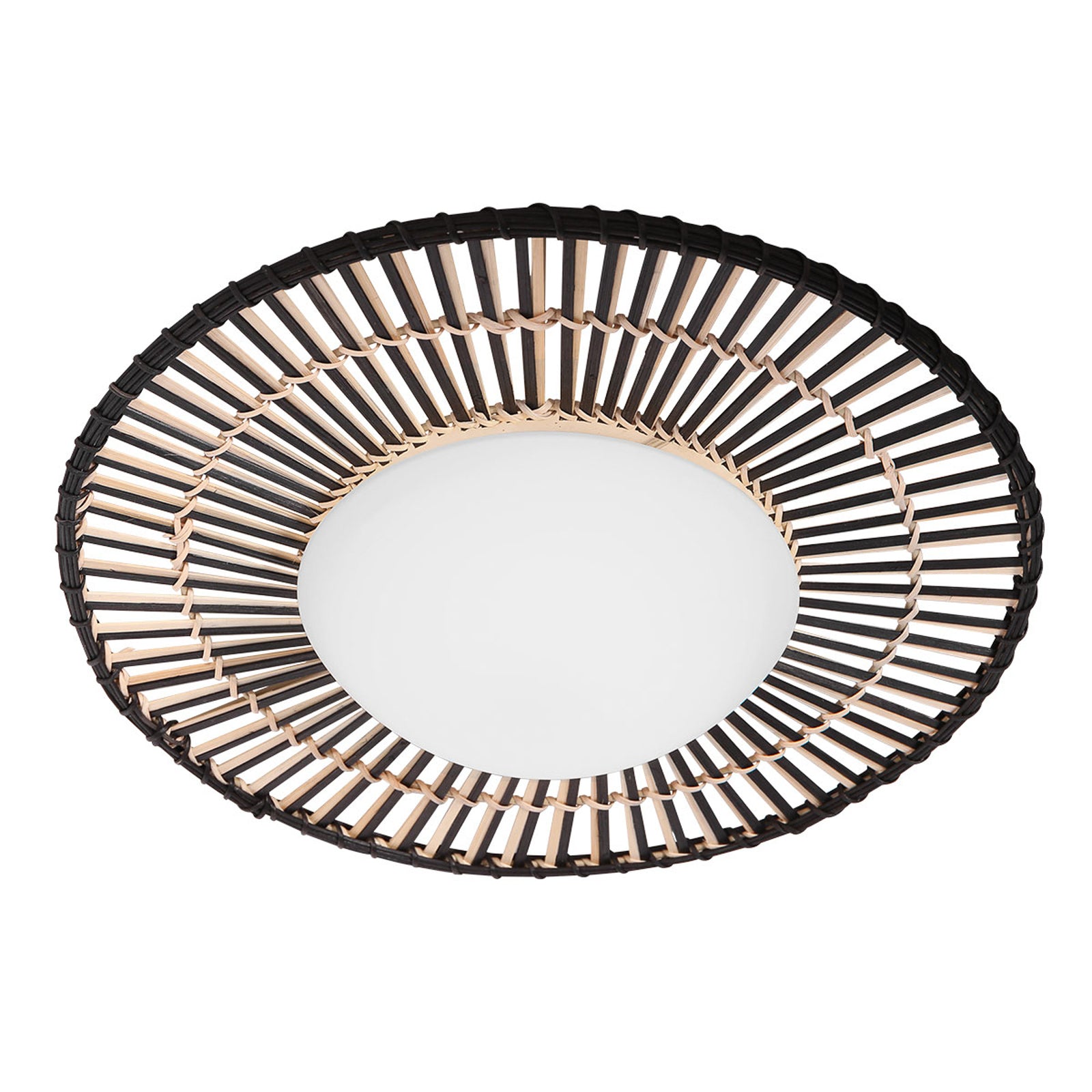 LED taklampe Aura bambus dimbar detalj av bambusmateriale