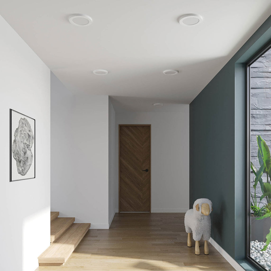 LED taklampe Aureka 2-pakning med sensor hvit detalj