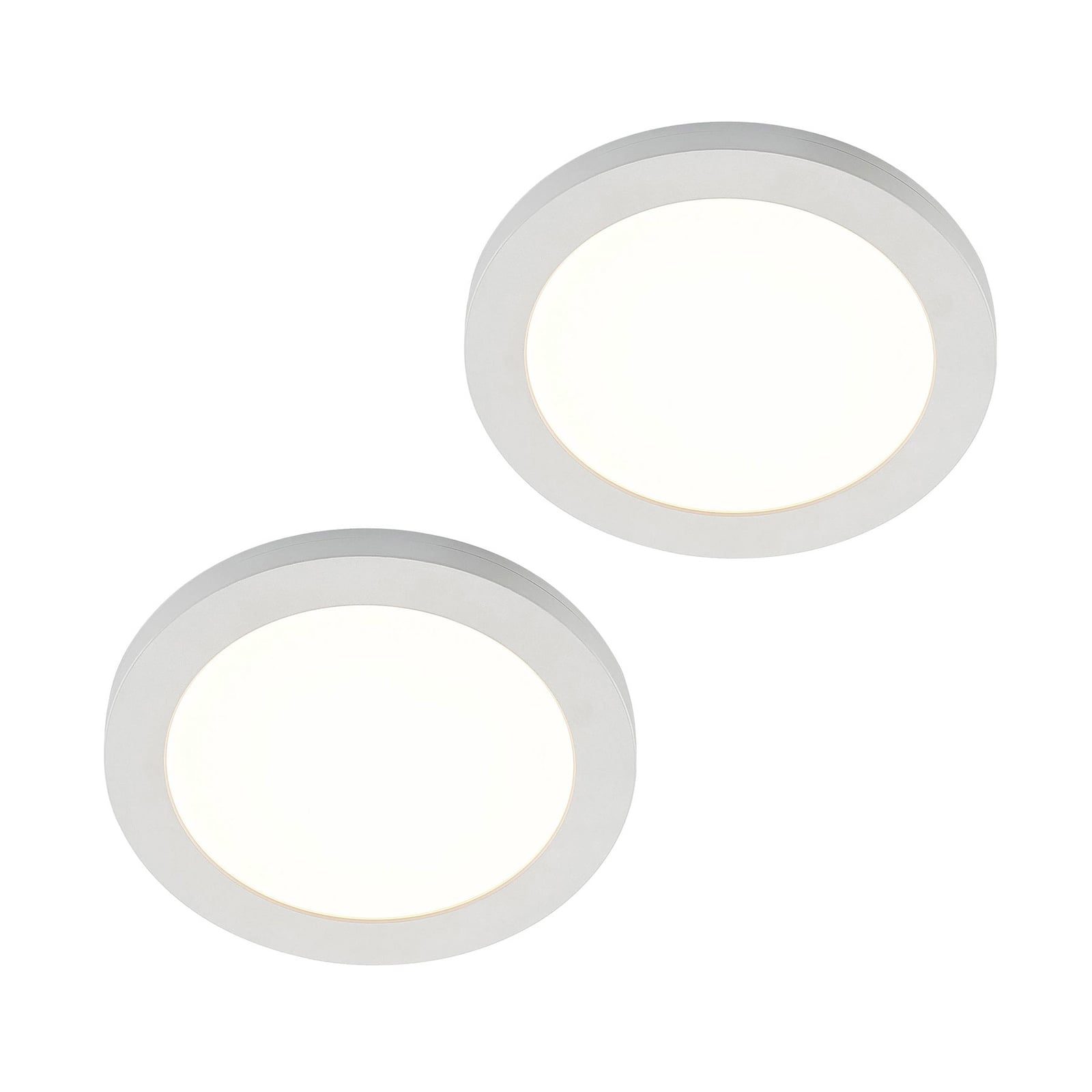 LED taklampe Aureka 2-pakning med sensor hvit forfra
