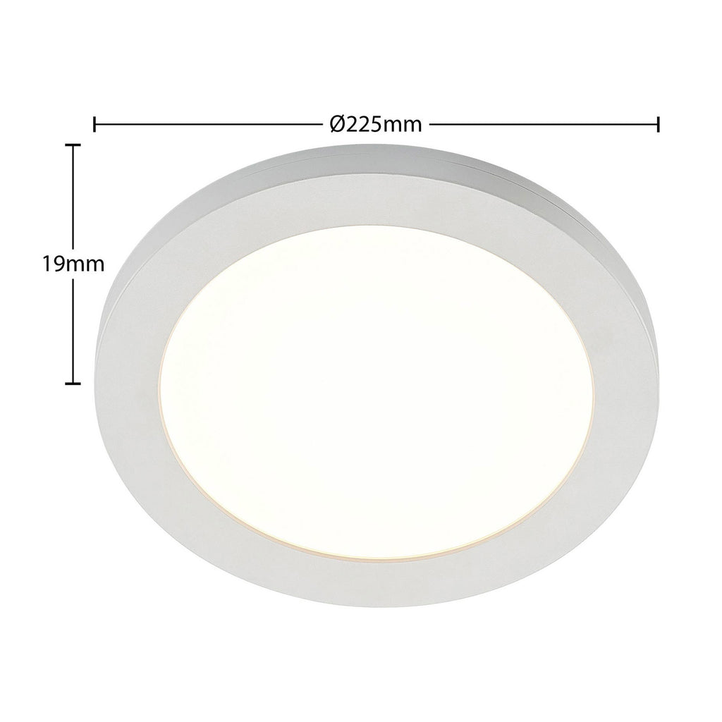 LED taklampe Aureka 2-pakning med sensor hvit montert