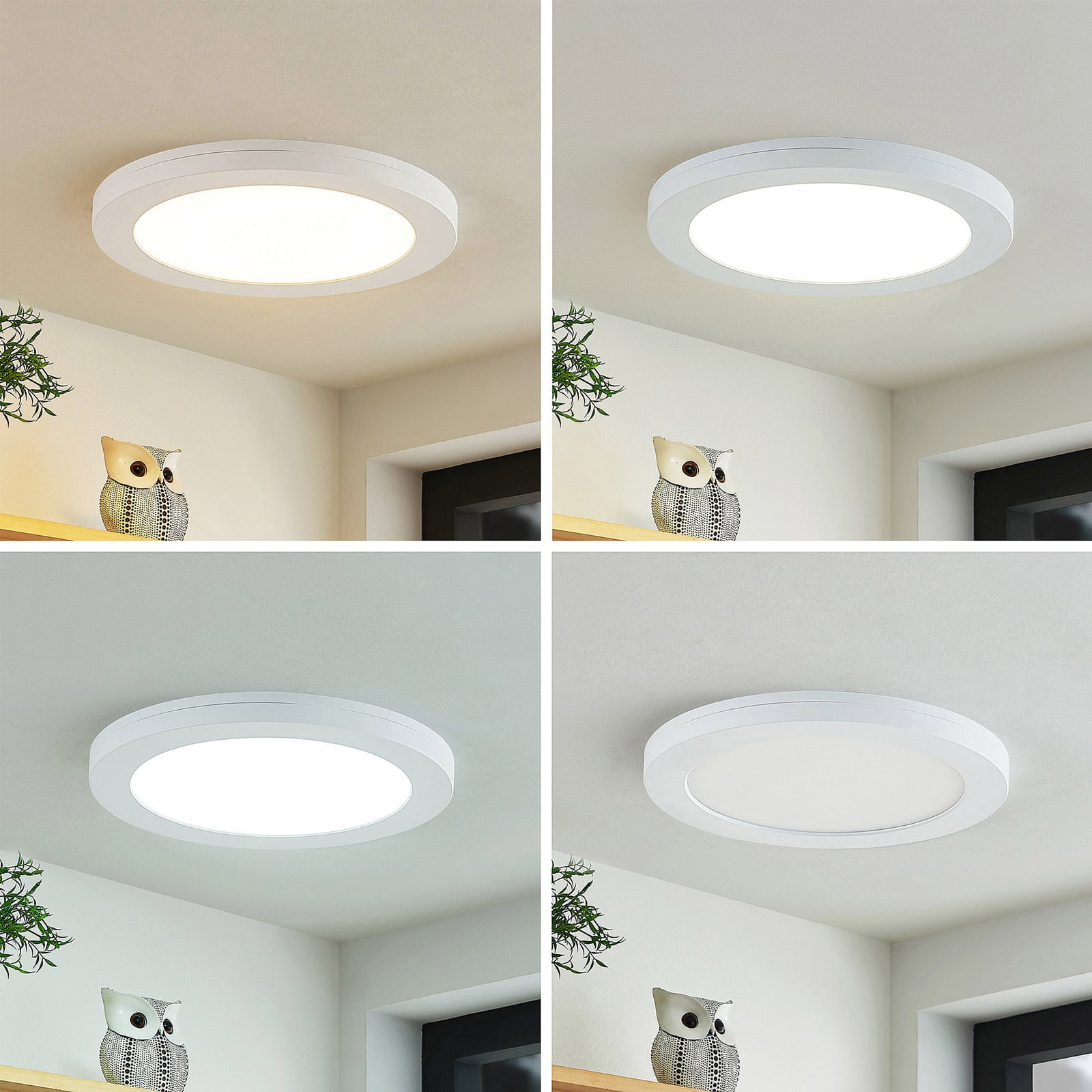 LED taklampe Aureka 2-pakning med sensor hvit side
