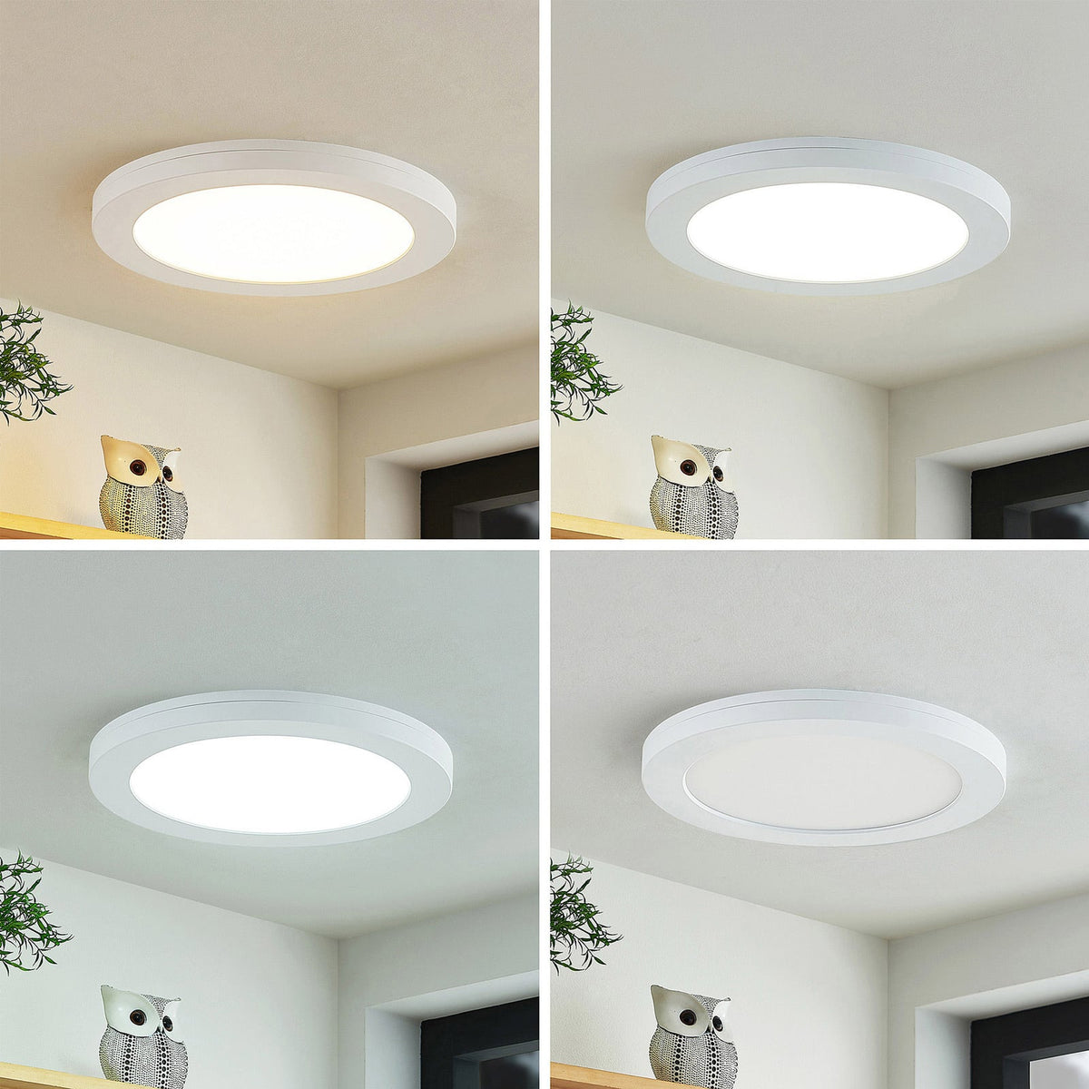 LED taklampe Aureka 2-pakning med sensor hvit side