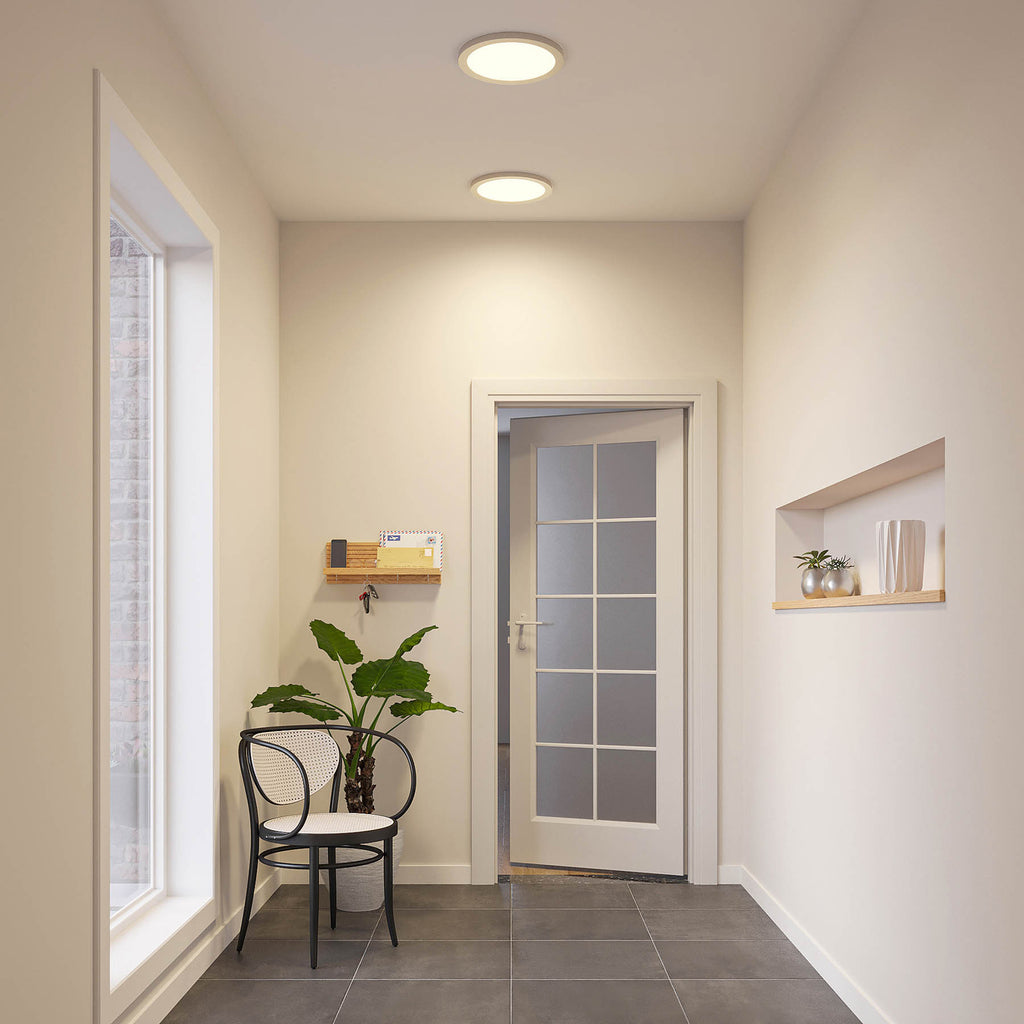 LED taklampe Aureka CCT aluminium sølv Ø33 cm bakside