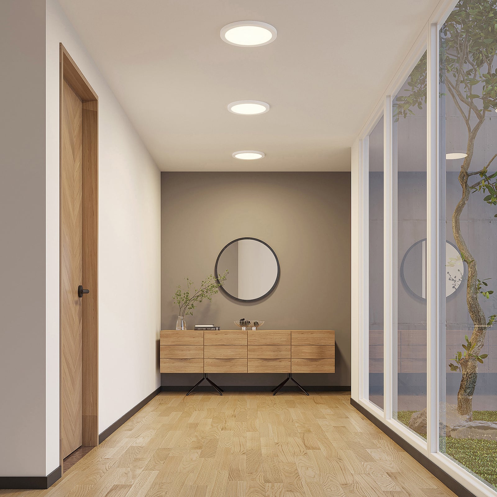 LED taklampe Aureka med sensor detalj
