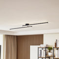 LED taklampe Aurendor svart aluminium 135 cm forfra