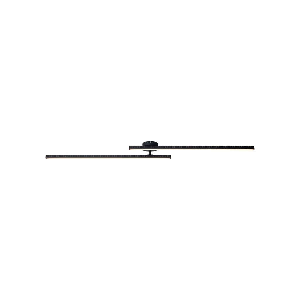 LED taklampe Aurendor svart aluminium 135 cm montert i rom