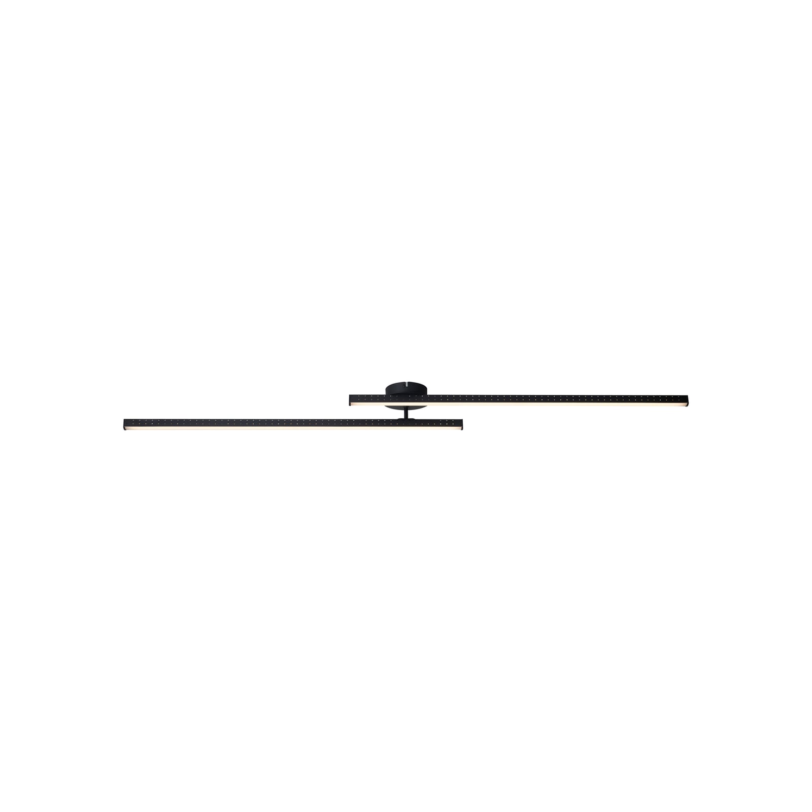 LED taklampe Aurendor svart aluminium 135 cm montert i rom