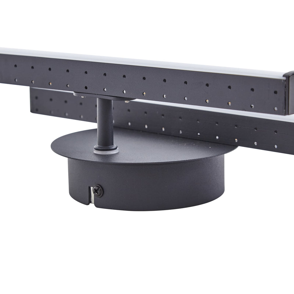 Detalj av LED taklampe Aurendor svart aluminium 135 cm material