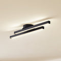LED taklampe Aurendor svart aluminium 60 cm fra forfra
