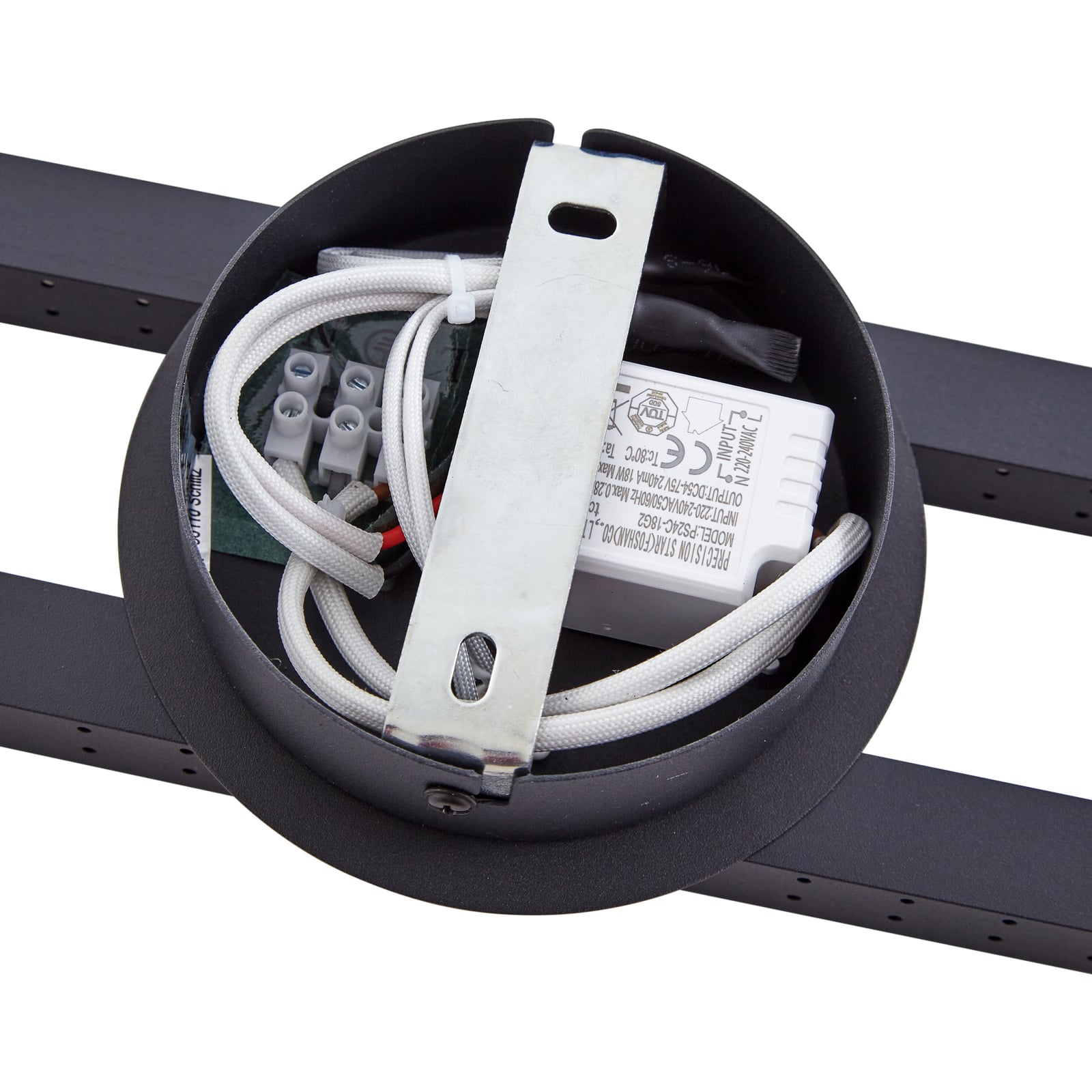 LED taklampe Aurendor svart aluminium 60 cm med varm hvit belysning