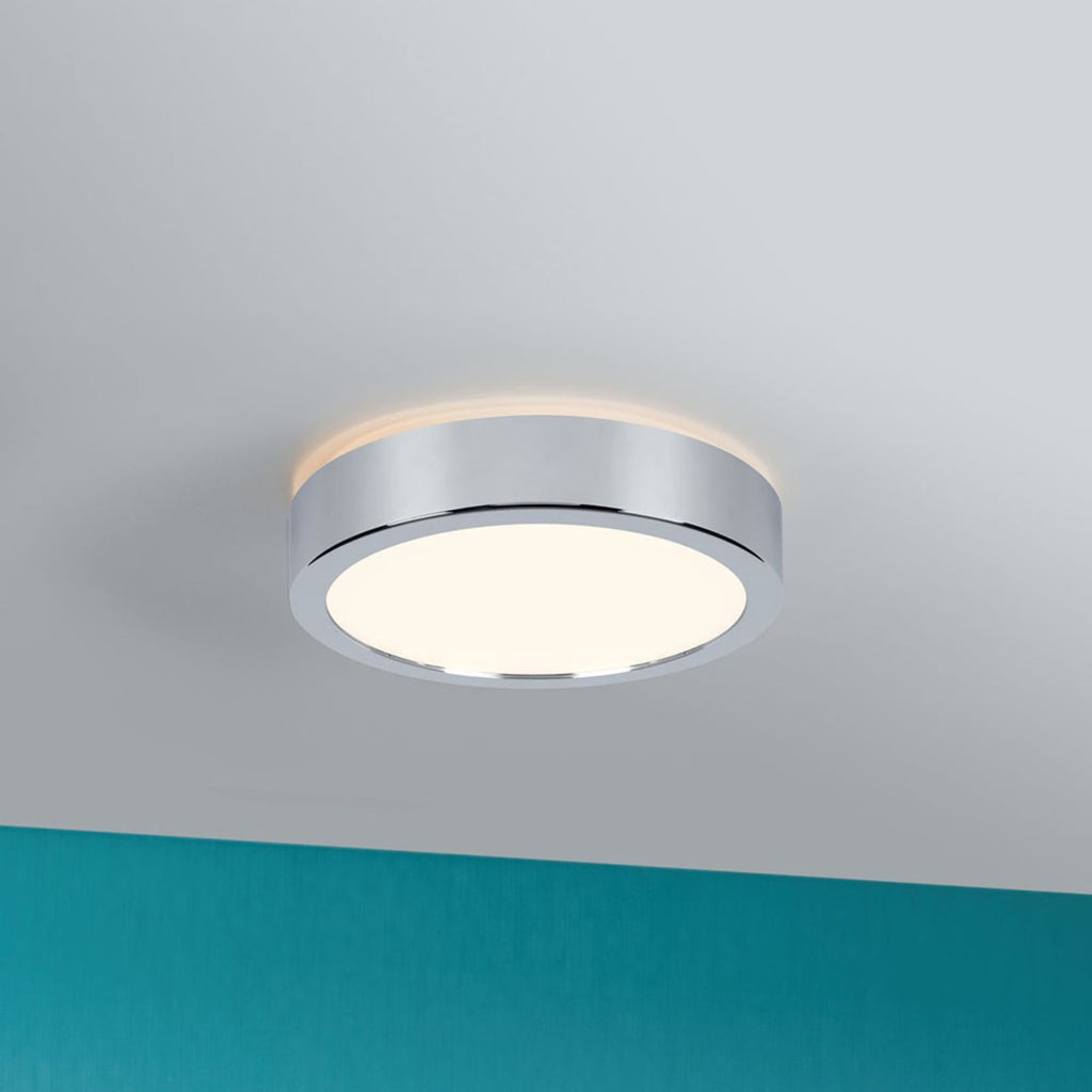 LED taklampe Aviar dimbar krom Ø22 cm IP44 13W bakside