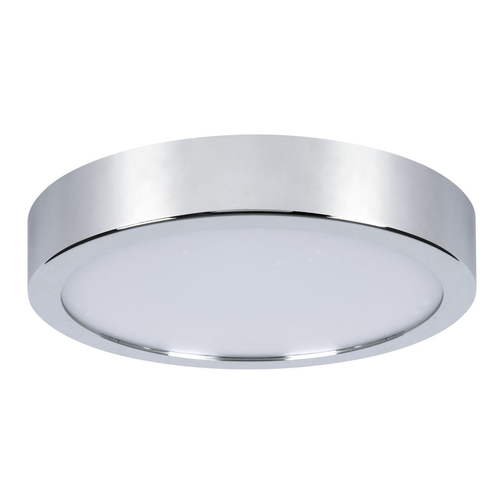 LED taklampe Aviar rund krom Ø22 cm dimbar IP44 4000K nærbilde av kromramme
