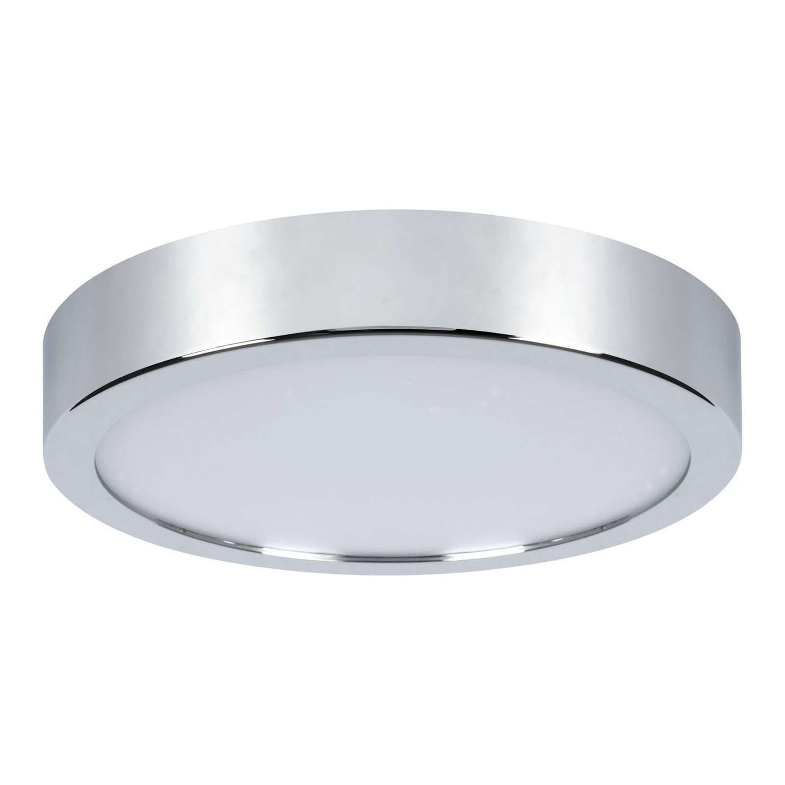 LED taklampe Aviar rund krom Ø22 cm dimbar IP44 4000K nærbilde av kromramme