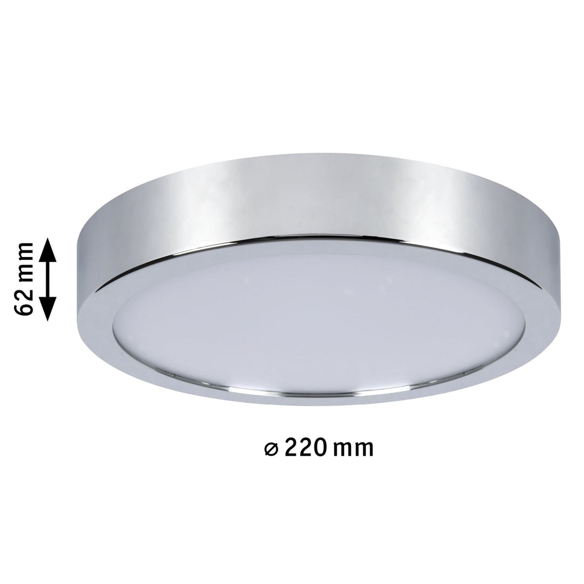 LED taklampe Aviar WhiteSwitch krom med lys på