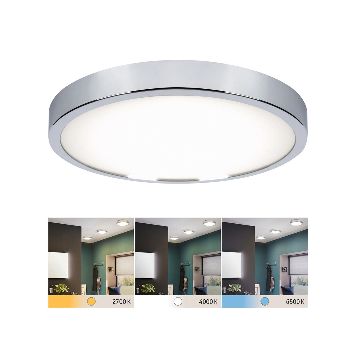 LED taklampe Aviar WhiteSwitch plast Ø36 cm IP44 forfra