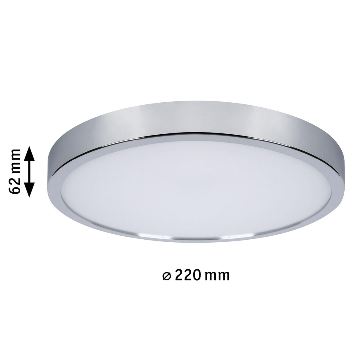 LED taklampe Aviar WhiteSwitch plast Ø36 cm IP44 sideprofil