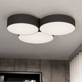LED taklampe Barbano-Z dimbar CCT stål/tekstil forfra
