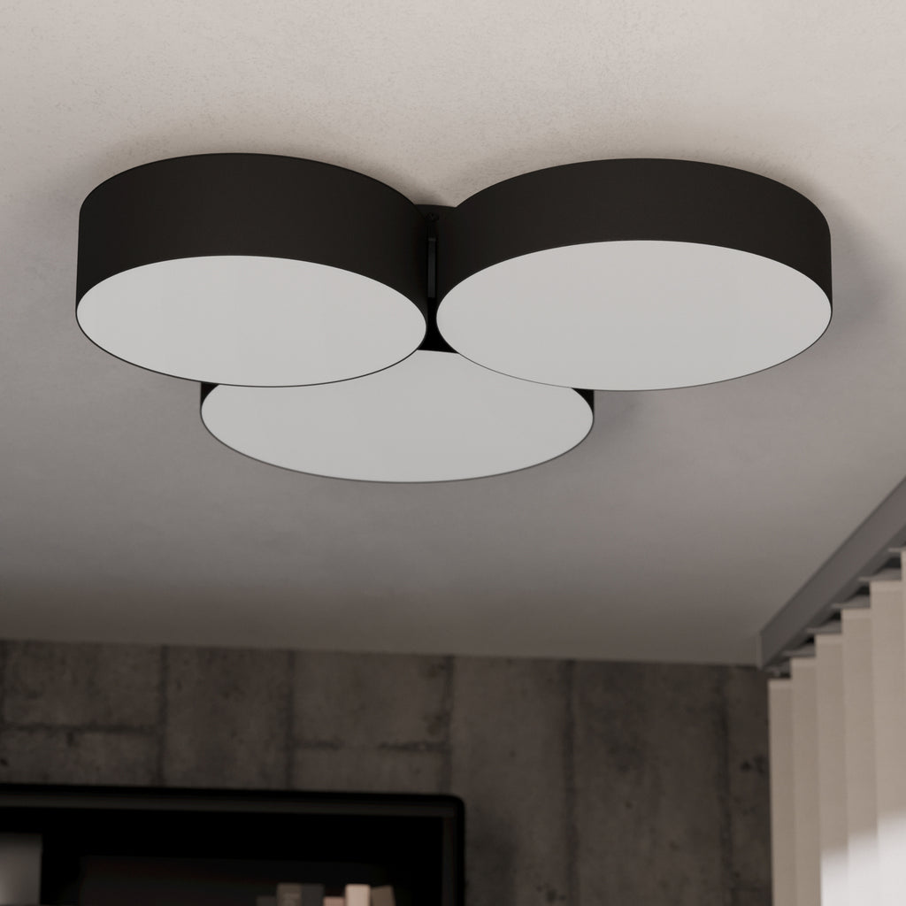 LED taklampe Barbano-Z dimbar CCT stål/tekstil bakside