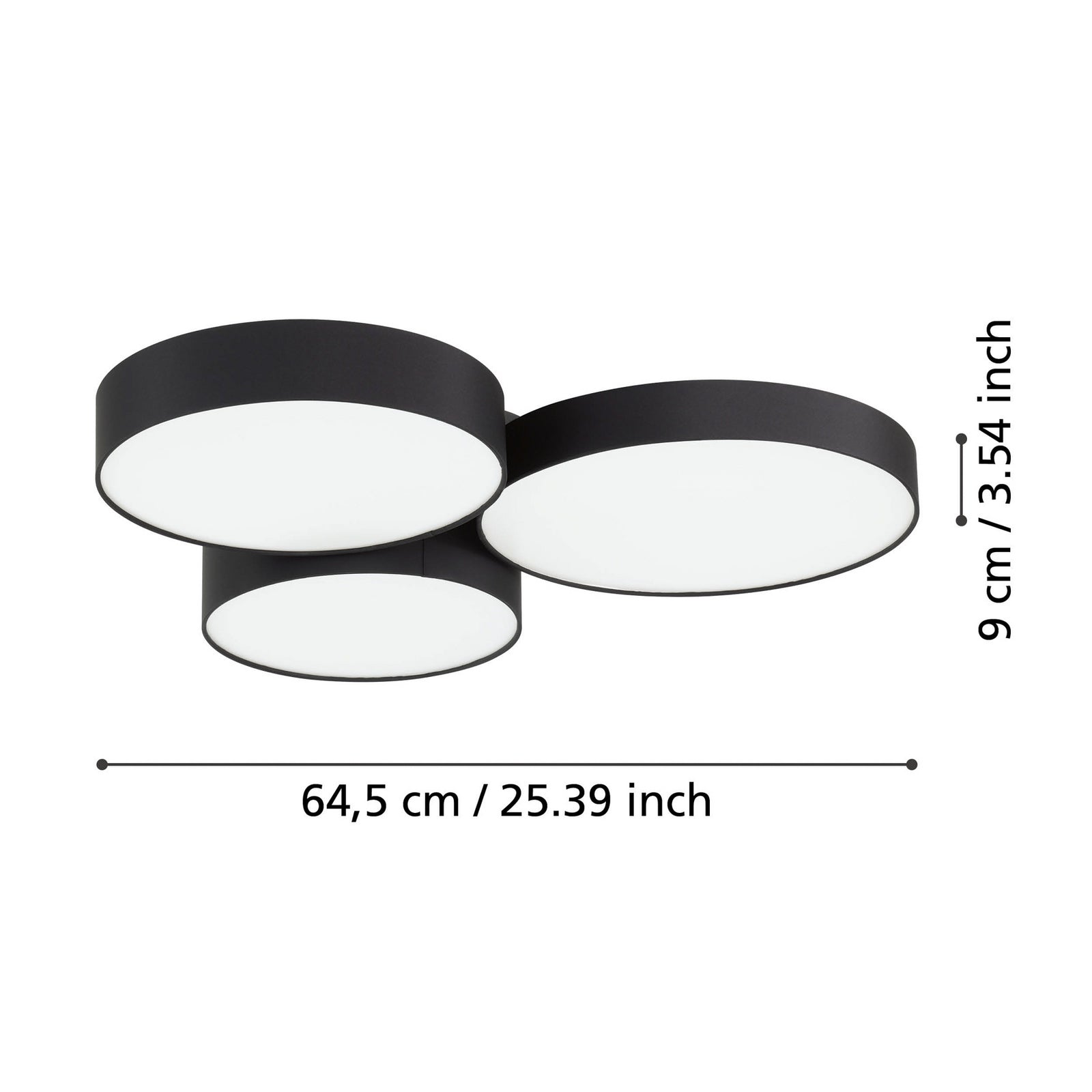 LED taklampe Barbano-Z dimbar CCT stål/tekstil detalj