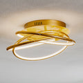 LED taklampe Barna 3 ringer gull forfra