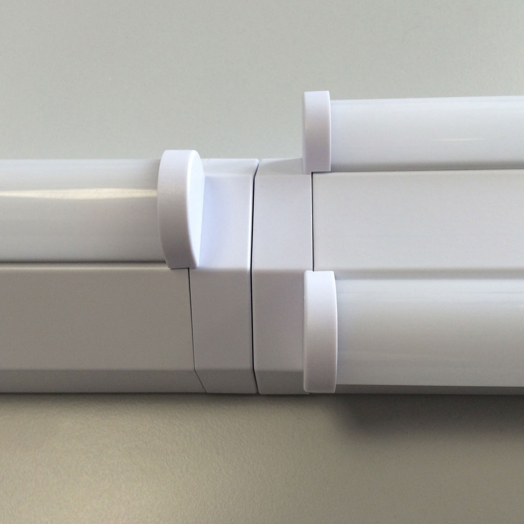 LED taklampe Basic 1 plast hvit 150 cm detalj