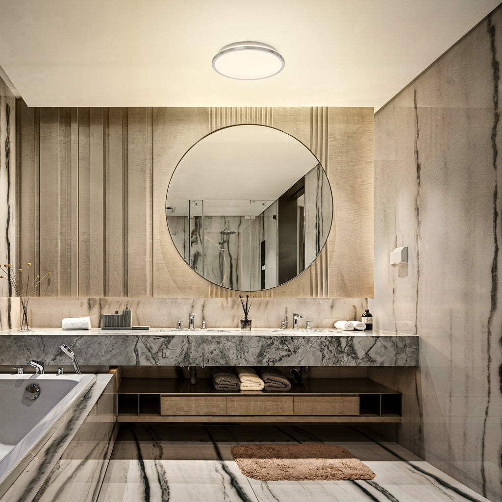 LED taklampe Bathroom Ceiling krom detalj