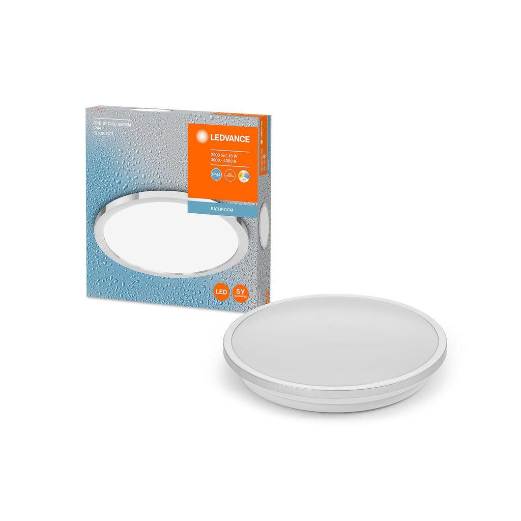 LED taklampe Bathroom Ceiling krom visning fra siden