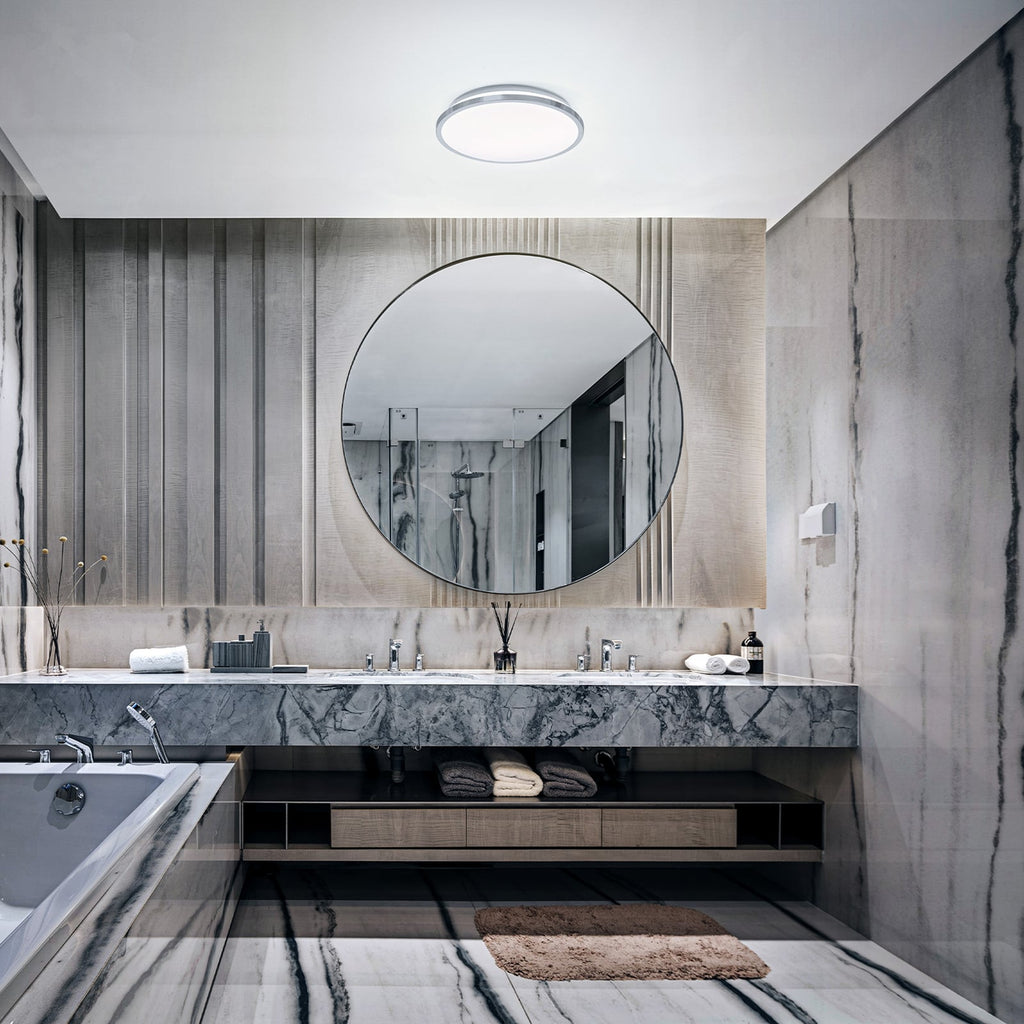 LED taklampe BATHROOM krom detalj