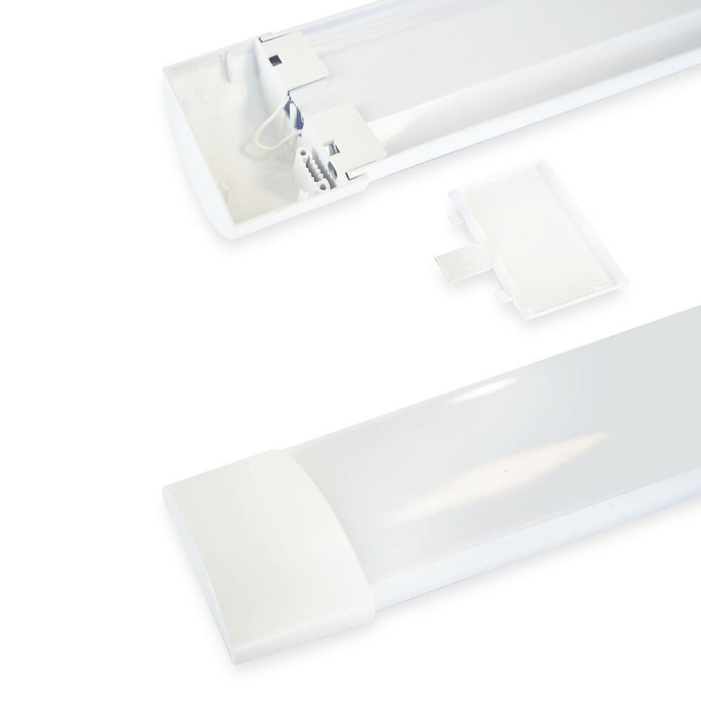 LED taklampe Batten hvit aluminium 120 cm lysdiffusor