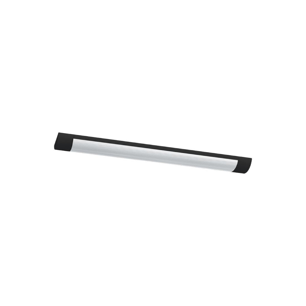 LED taklampe Batten svart aluminium forfra