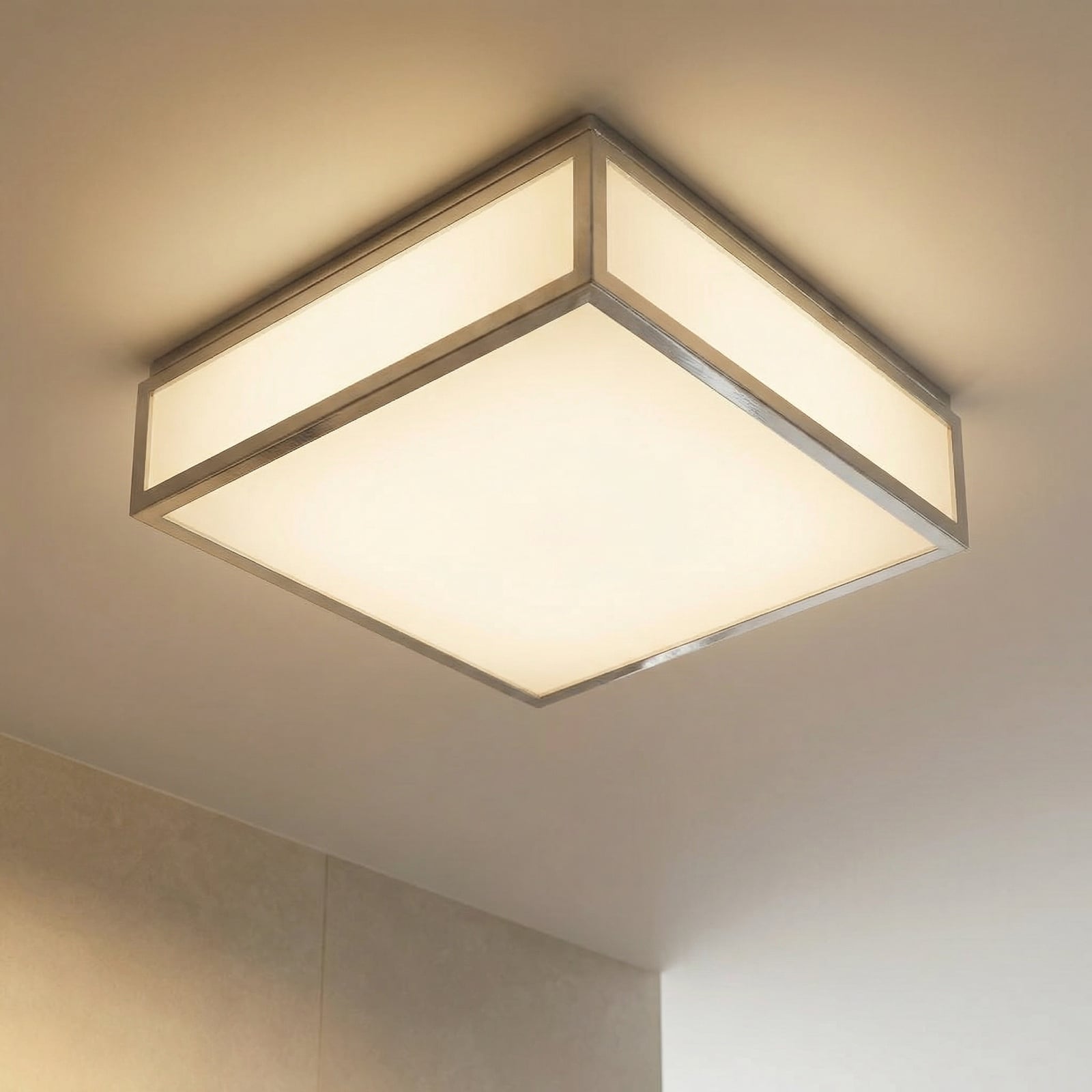 LED taklampe Bauhaus 3 N dimbar krom montert på tak