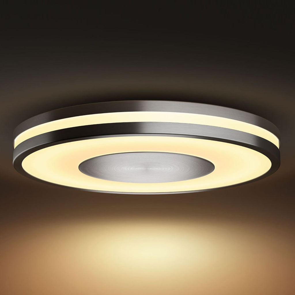 LED taklampe Being dimbar CCT Ø35 cm aluminium Philips Hue forfra